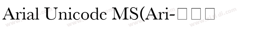 Arial Unicode MS(Ari字体转换